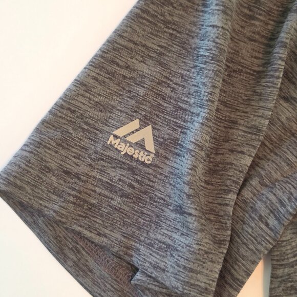 NWOT - Majestic Cool Base Milwaukee Brewers Polo, Men’s LG, Grey Heather - Picture 5 of 10